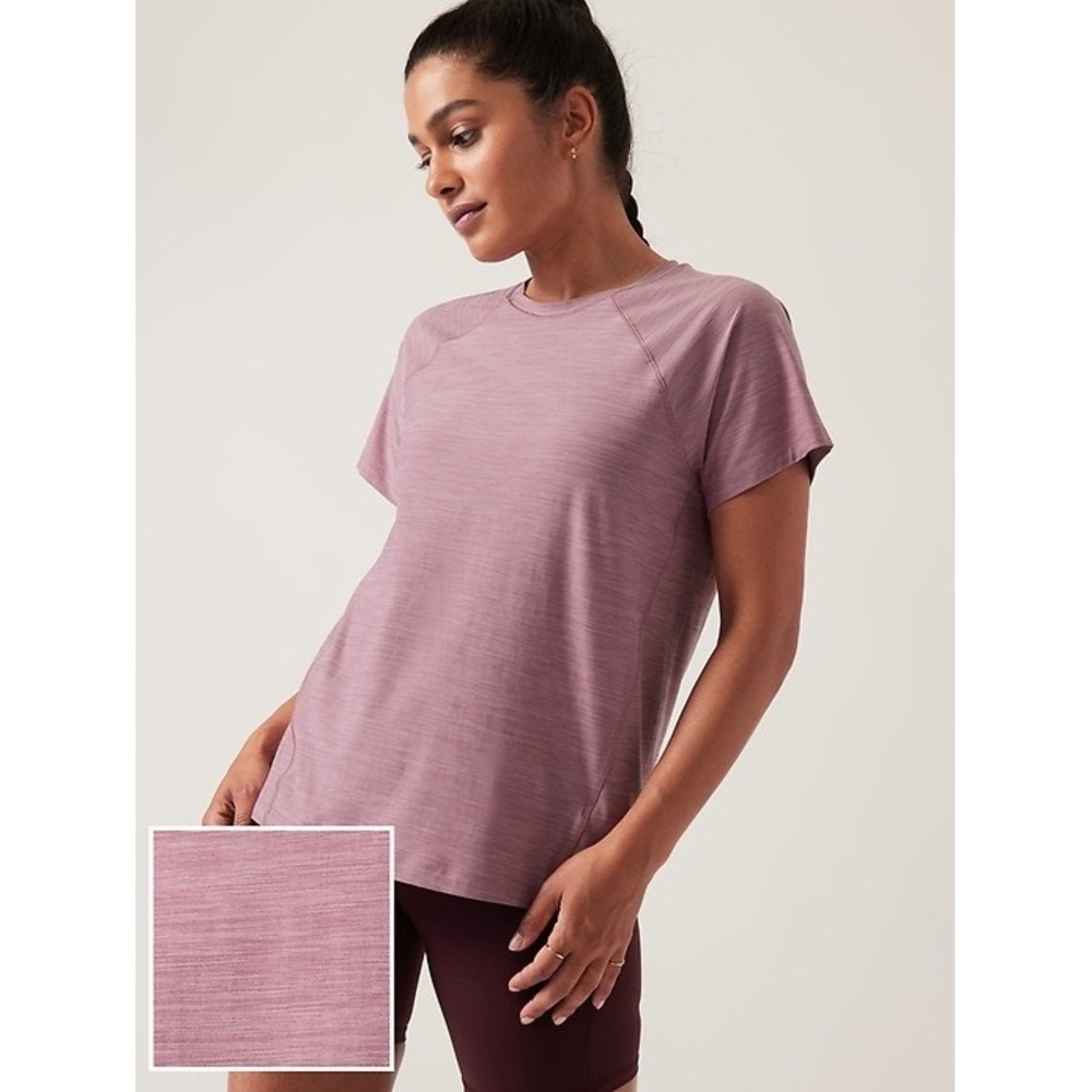 Athleta Mauve Short Sleeve Performance Tee